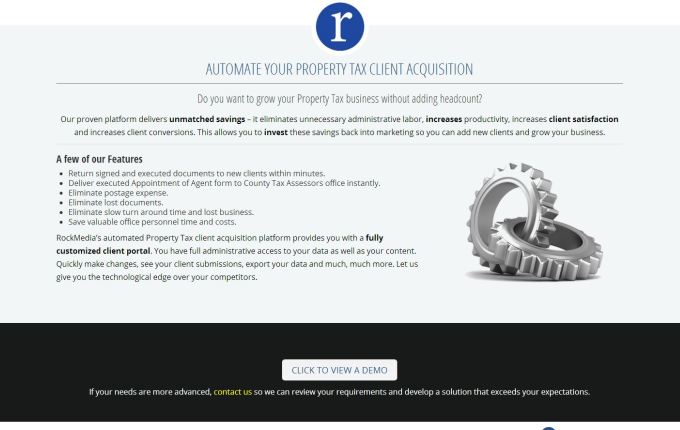 Site Design for Protest My Taxes portfolio image