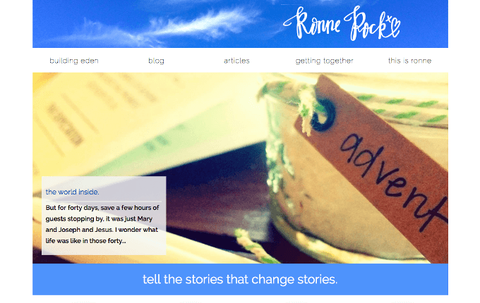 Site Design for Ronne Rock portfolio image